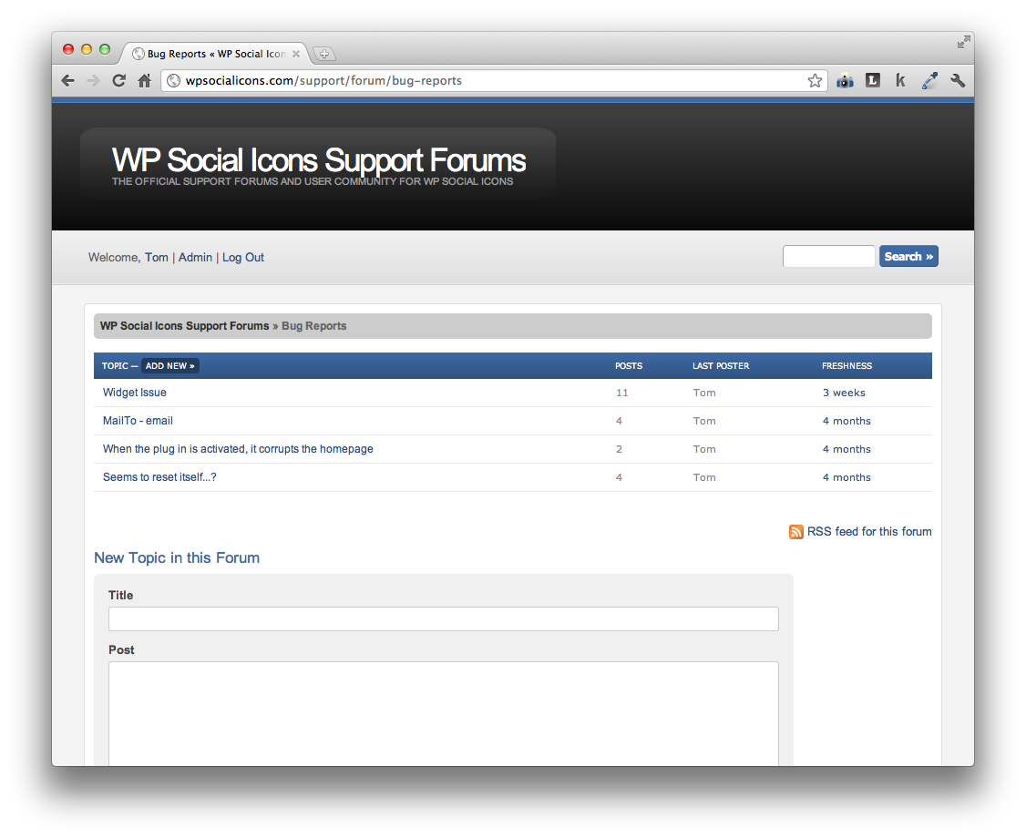 Support Forums